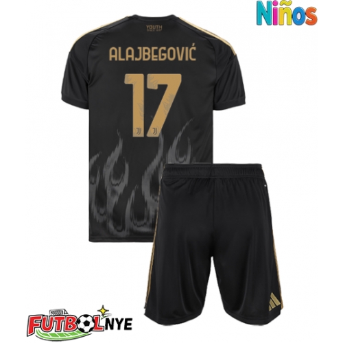 Camiseta Juventus Kerim Alajbegovic #17 Tercera Equipación para niños 2026-27 manga corta (+ pantalones cortos)
